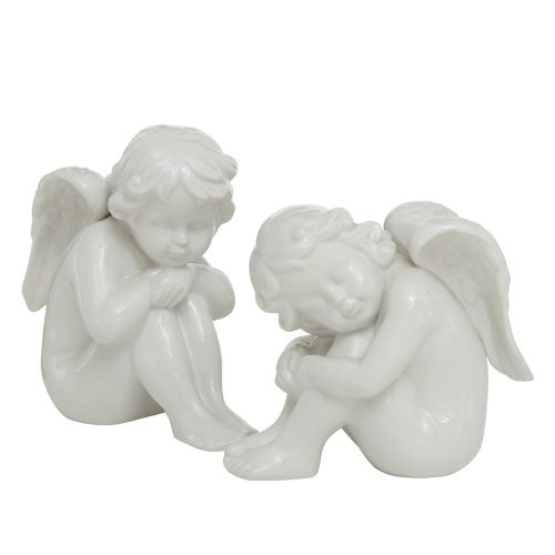 Balti keramikiniai angelai